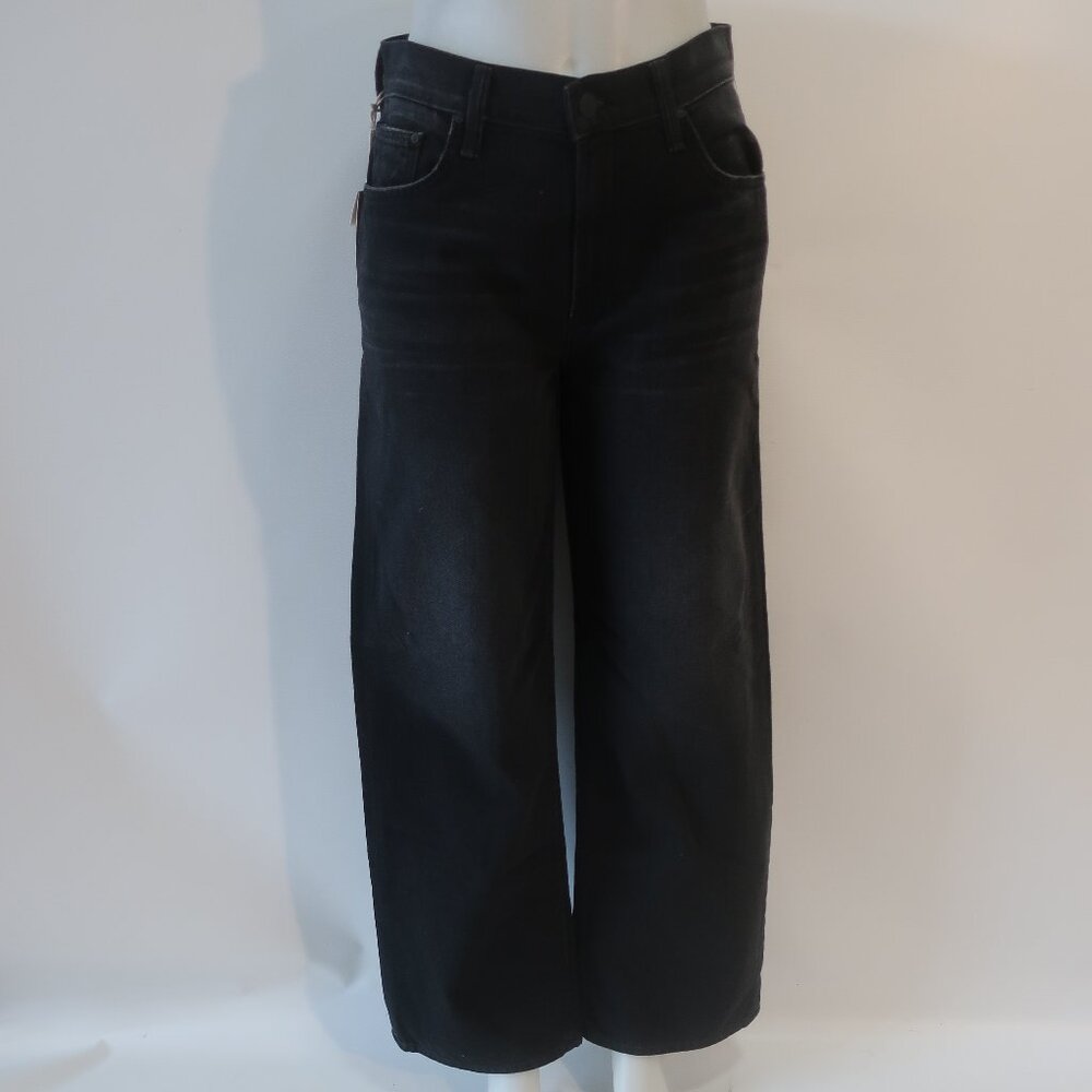 NWT Womens Mother Black Magic (Item- 9) The Spinner Zip Sneak Wide Leg Jeans 27 - Picture 9 of 16